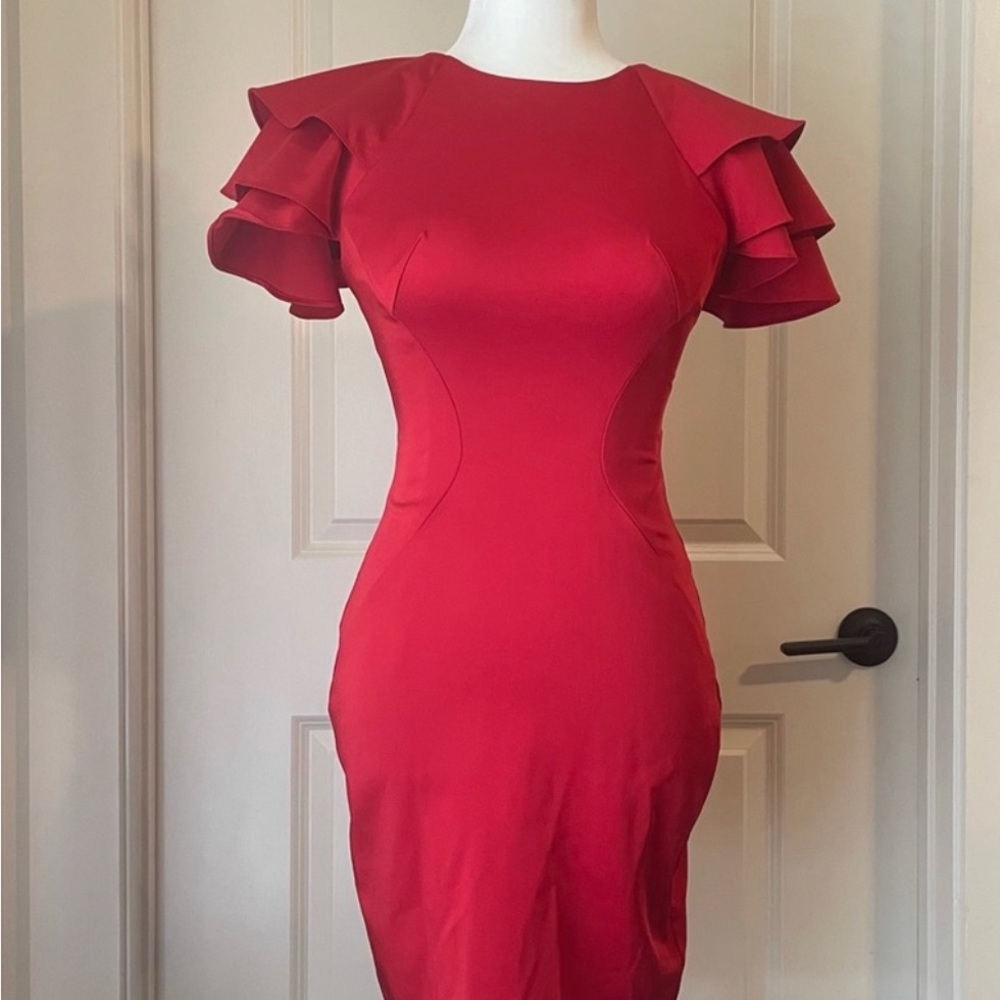 Mac Duggal Couture homecoming Red Mini Dress size 2